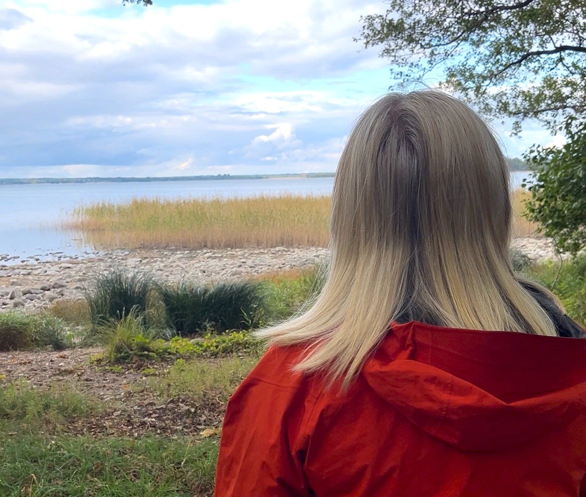 Magnifik utsikt över Ringsjön från Västra Bosjöklosterhalvön.